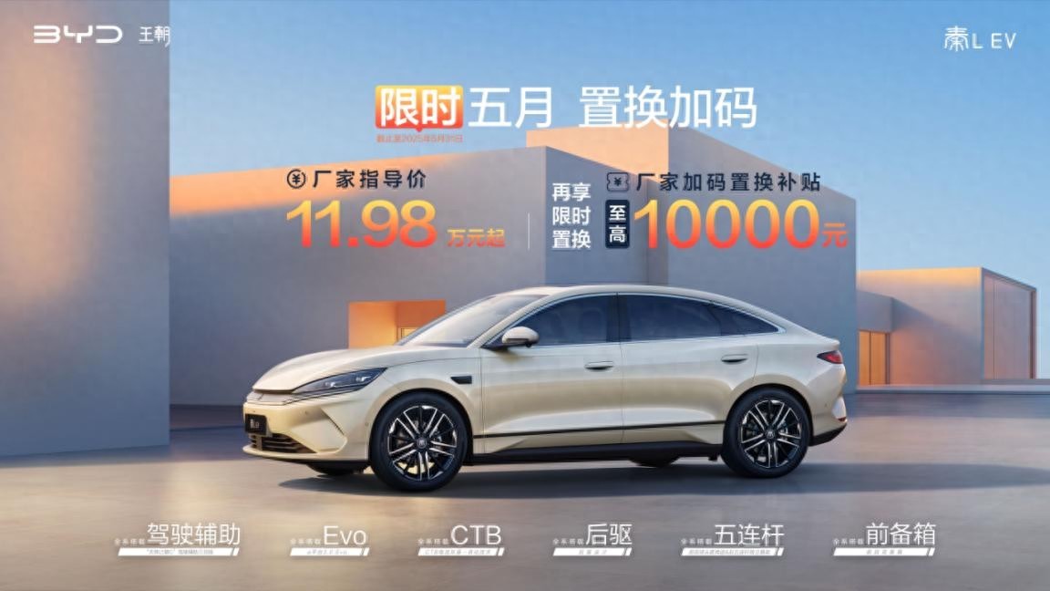 秦L EV放大招！萬(wàn)元廠補(bǔ)+全系滿配，小鵬M03 被碾壓